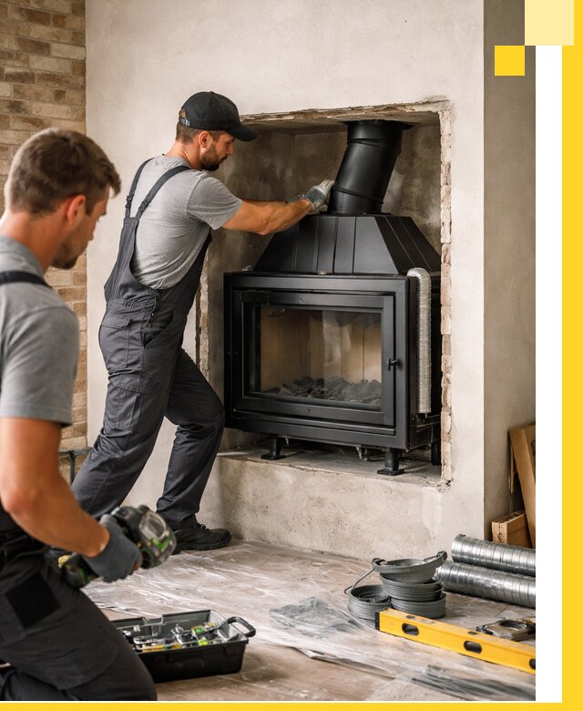 Установка каминных топок в Щербинке: монтаж, подключение