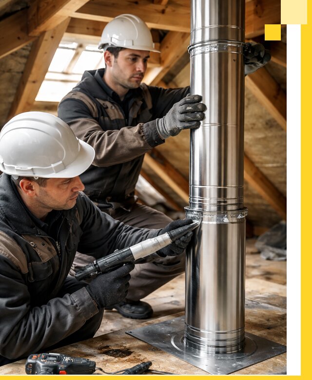 Монтаж дымоходов для каминов в Щербинке с гарантией качества