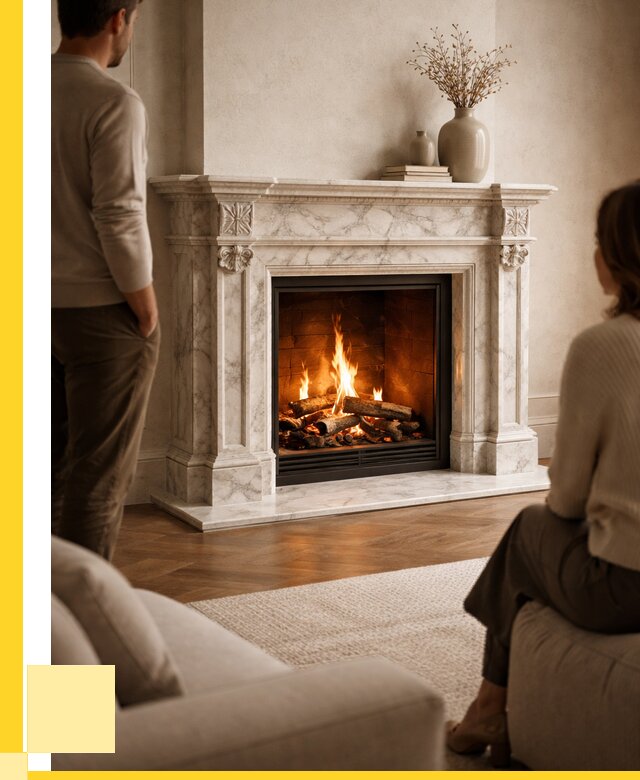 Мраморные камины под ключ в Щербинке от 254550 р. | ЭриданЩрб