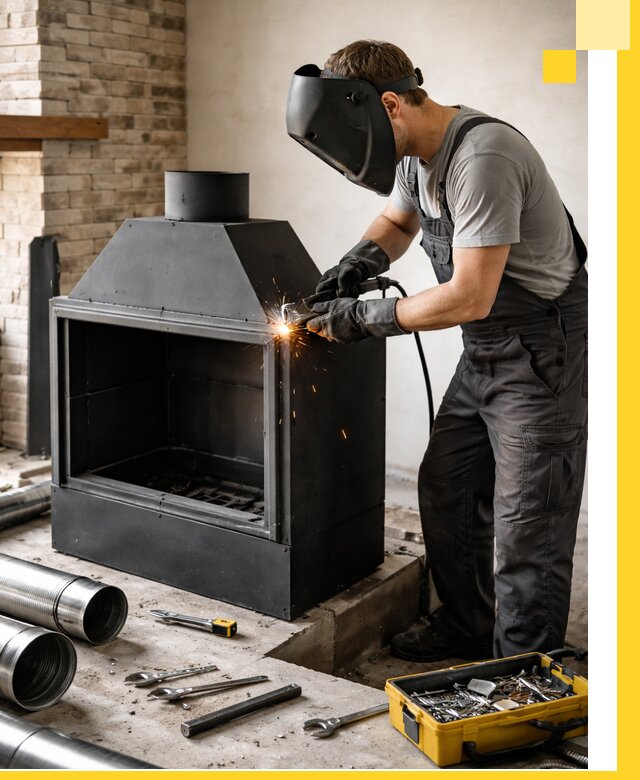 Продажа и установка металлических каминов в Щербинке под ключ