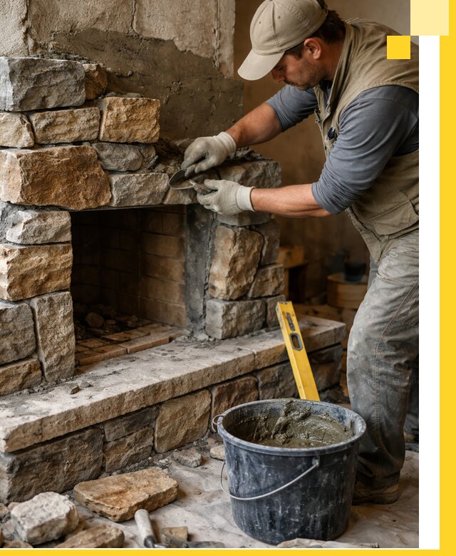 Изготовление и установка каменных каминов под ключ в Щербинке