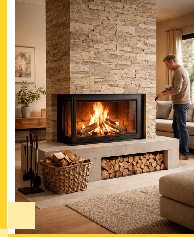 Дровяной камин под ключ в Щербинке от 203640 р. | ЭриданЩрб