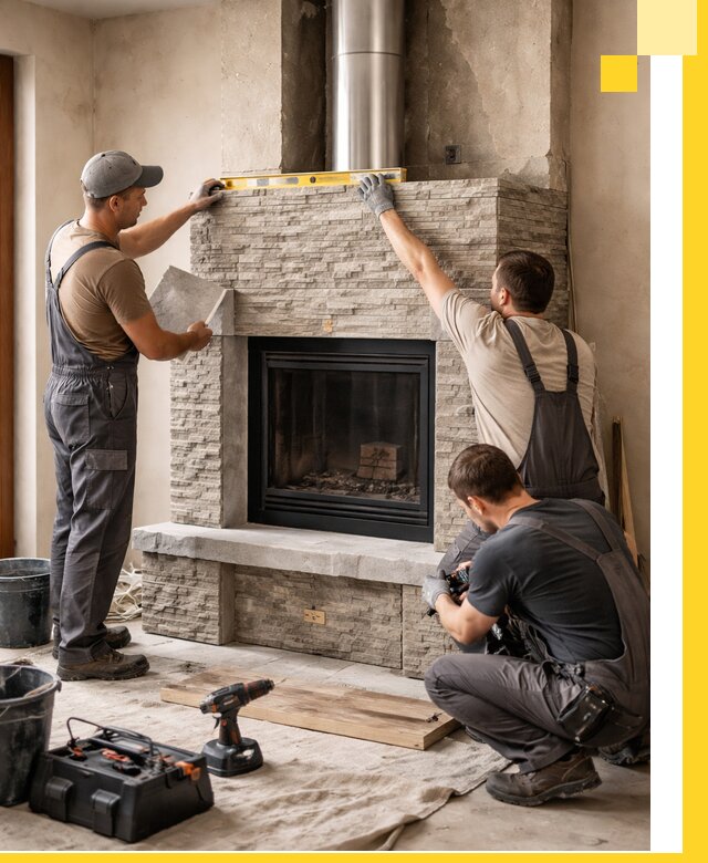 Профессиональный монтаж каминов под ключ в Щербинке для дома