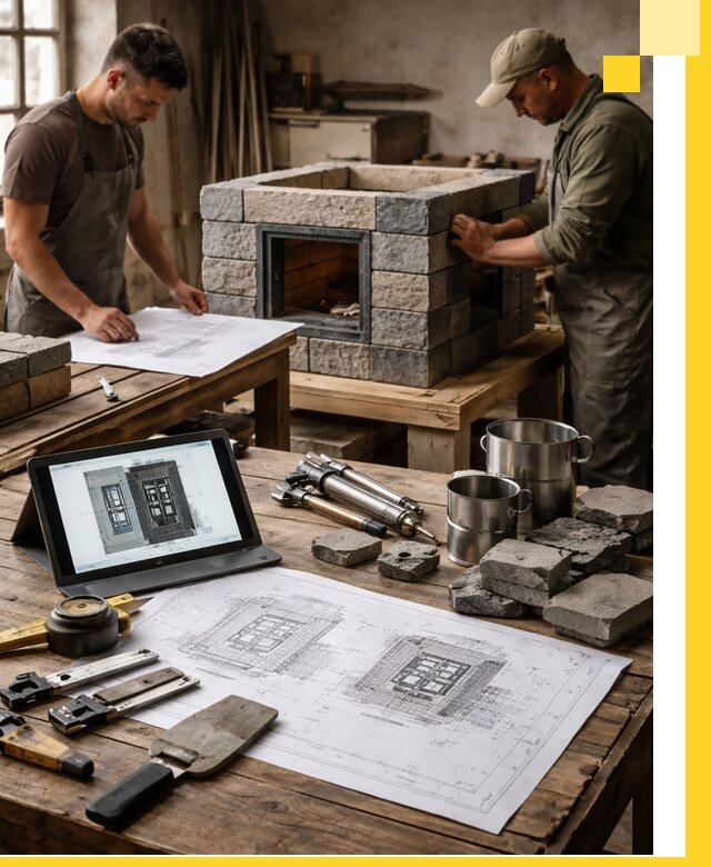 Разработка проектов печей с согласованием и монтажом в Щербинке