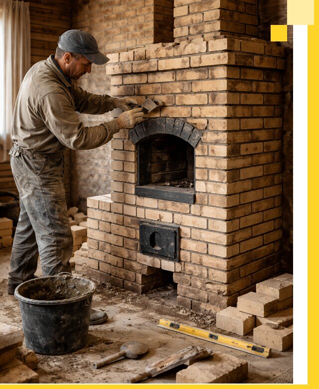 Кирпичные печи под ключ в Щербинке: проектирование и кладка