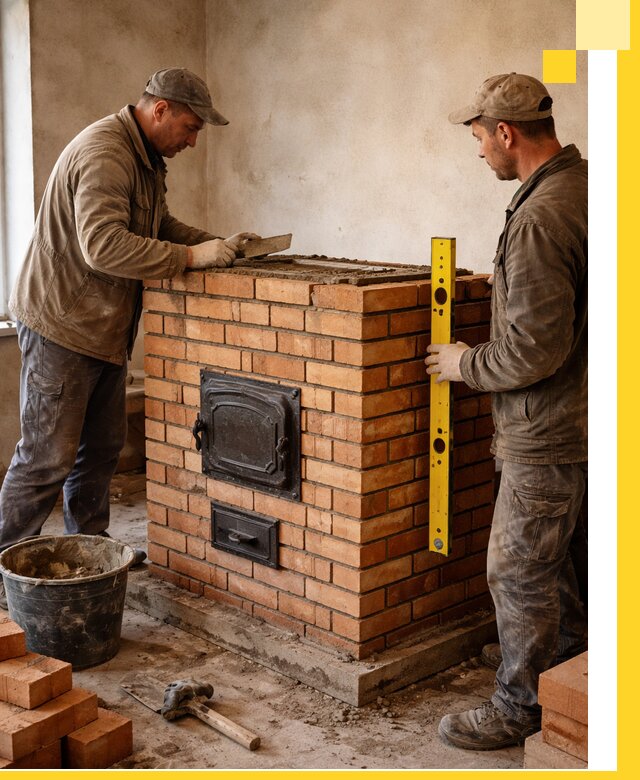 Отопительные печи под ключ в Щербинке, установка и сборка