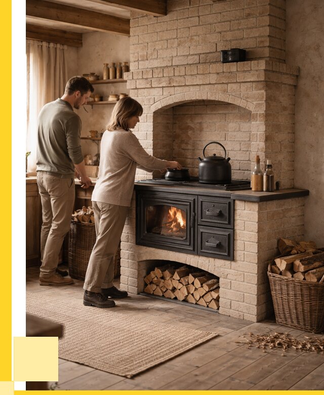 Печи с плитой в Щербинке от 45819 р. | ЭриданЩрб — кирпичная печь