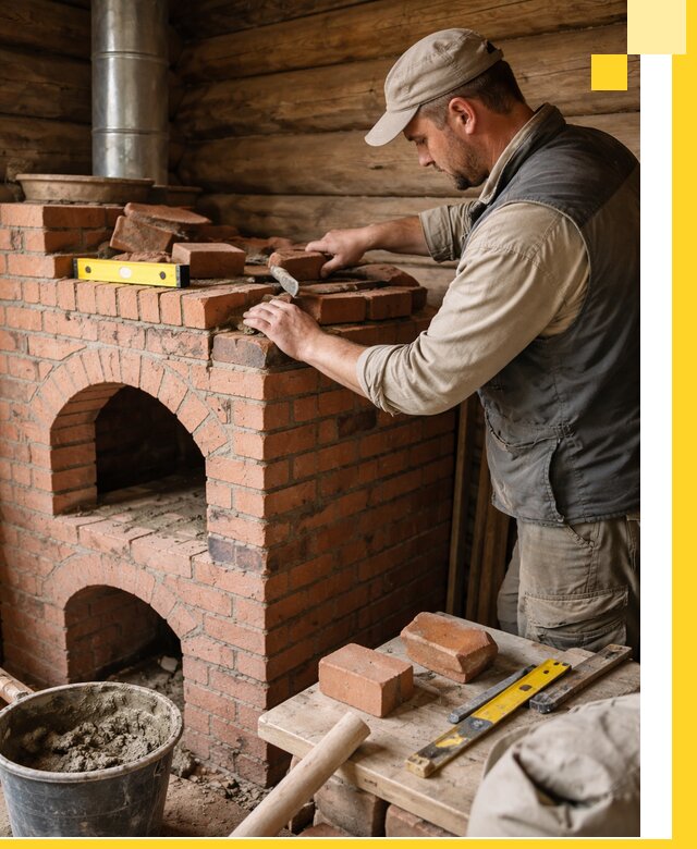 Изготовление и установка русских печей в Щербинке под ключ