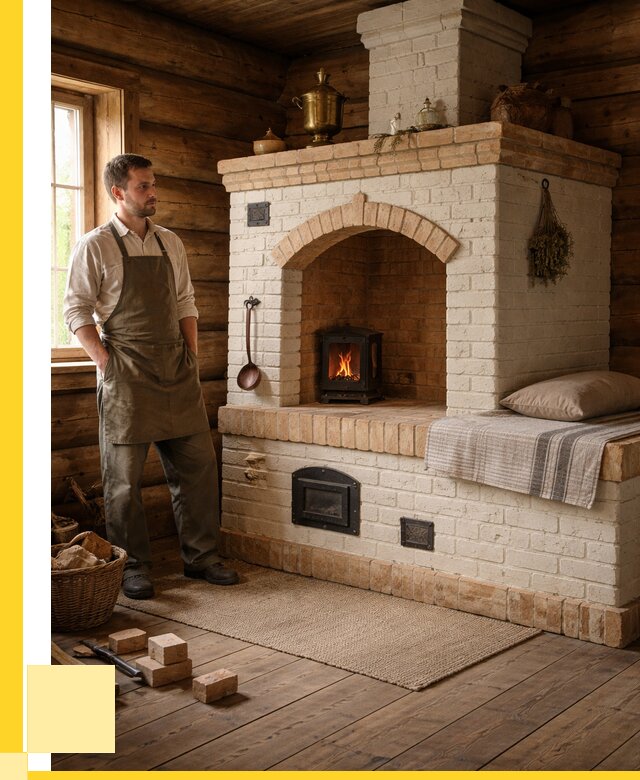 Русские печи с лежанкой под ключ в Щербинке от 152730 р. ЭриданЩрб