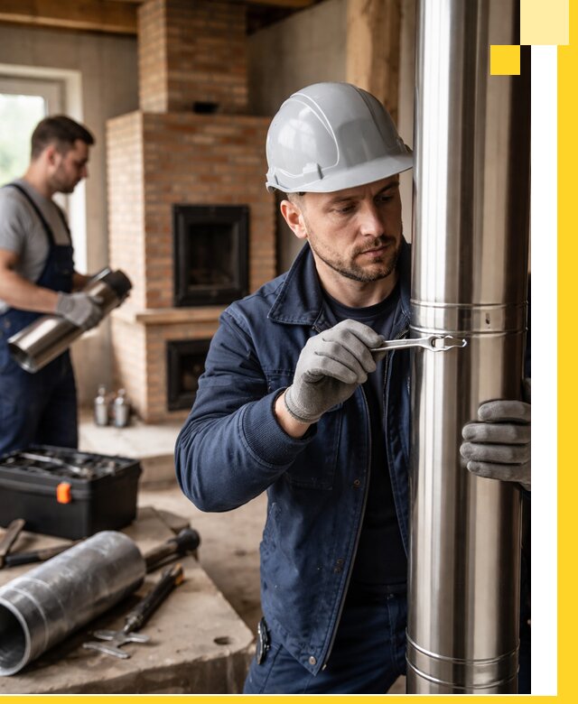 Профессиональный монтаж дымоходов для печей в Щербинке