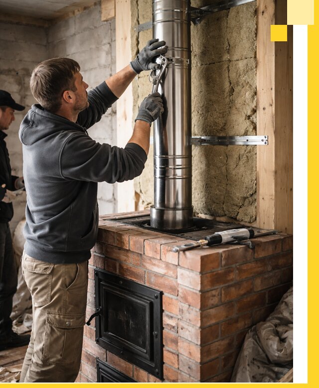 Изготовление и монтаж печей и дымоходов под ключ в Щербинке