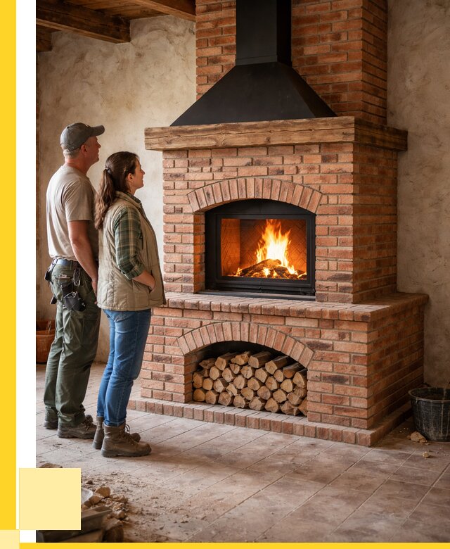 Печи камины из кирпича в Щербинке от 122184 р. | ЭриданЩрб