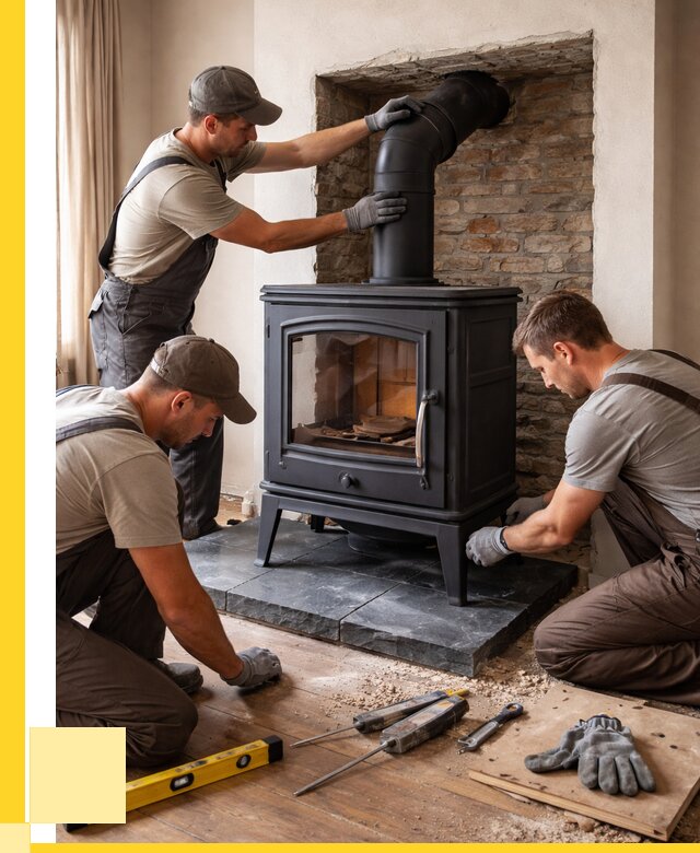 Монтаж печи камина в частном доме в Щербинке от 25455 р. | ЭриданЩрб