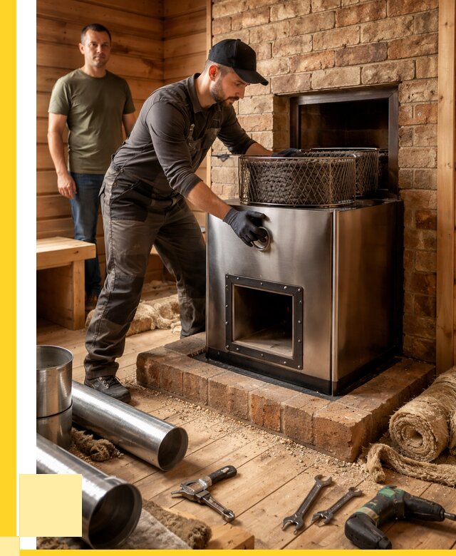 Монтаж банных печей под ключ в Щербинке от 18328 р., ЭриданЩрб