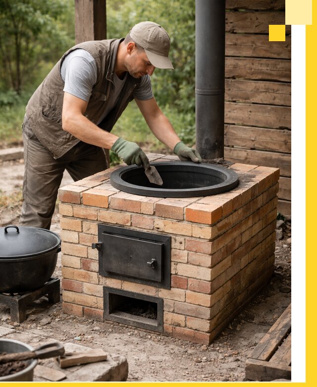 Изготовление и установка печей для казана в Щербинке под ключ