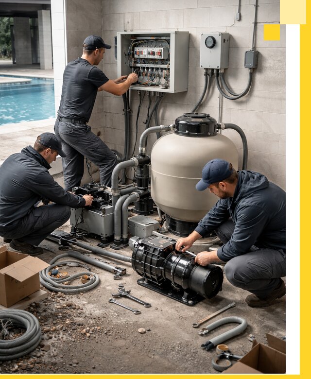 Профессиональный монтаж оборудования для бассейнов в Щербинке