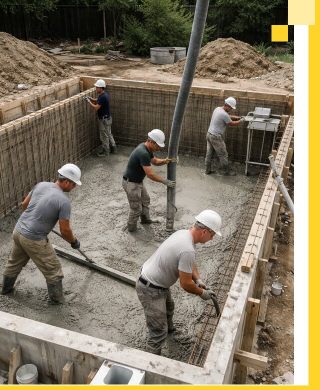 Строительство бетонных бассейнов под ключ в Щербинке