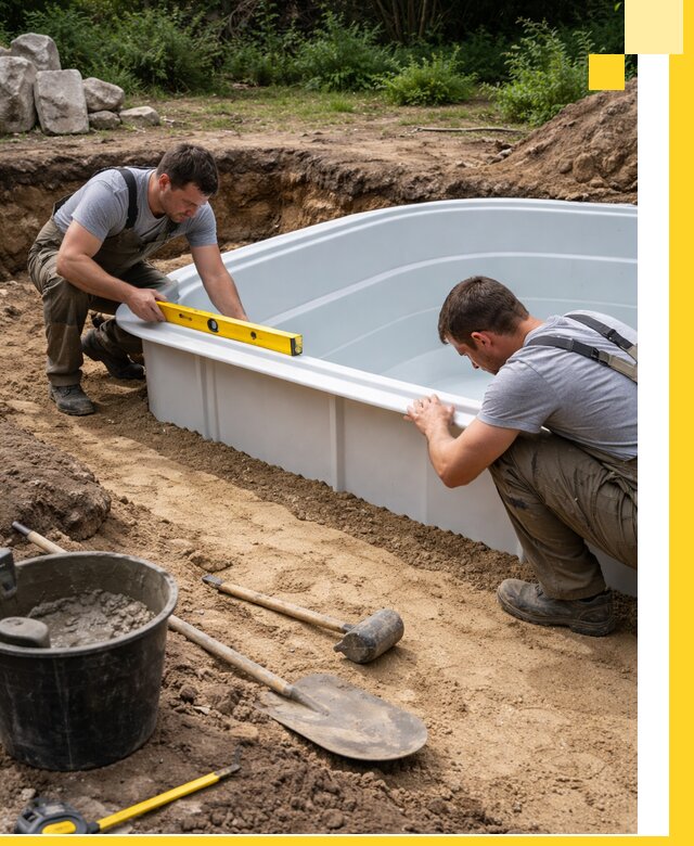 Производство и установка пластиковых бассейнов в Щербинке под ключ