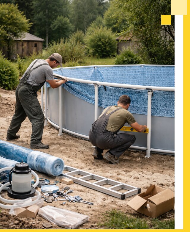 Установка и монтаж каркасных бассейнов в Щербинке под ключ