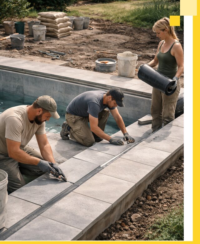 Строительство и монтаж уличных бассейнов под ключ в Щербинке