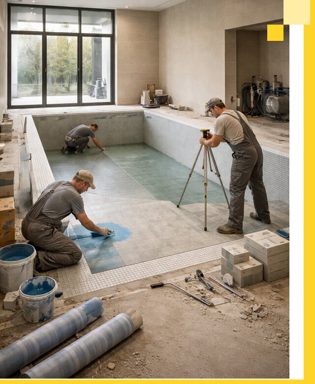 Проект и строительство закрытых бассейнов в Щербинке под ключ