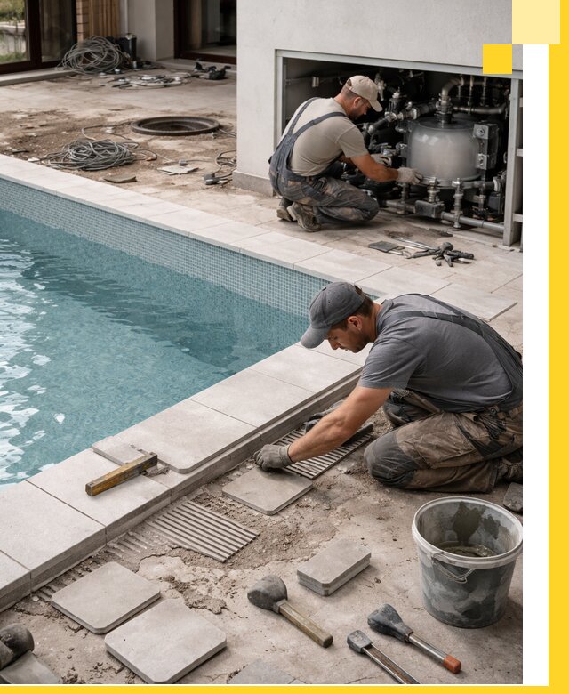 Строительство и монтаж бассейнов в коттедже в Щербинке