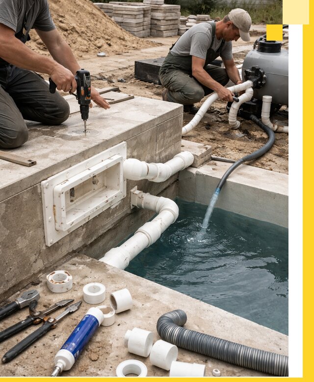 Строительство скиммерных бассейнов под ключ в Щербинке