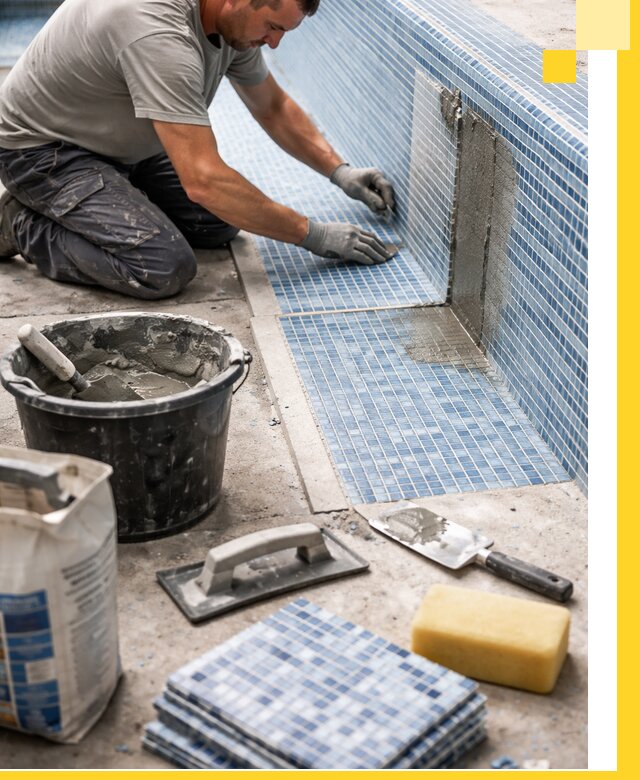 Укладка и ремонт мозаики для бассейнов под ключ в Щербинке