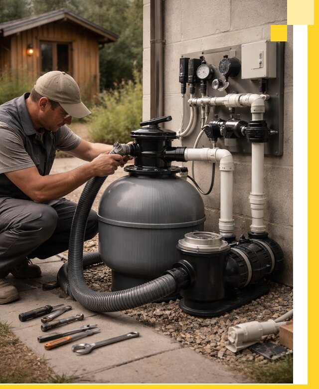 Продажа и монтаж фильтров и насосов для бассейнов в Щербинке