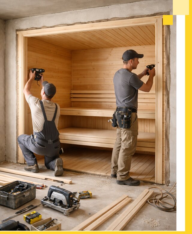 Монтаж саун под ключ в Щербинке — проектирование и установка