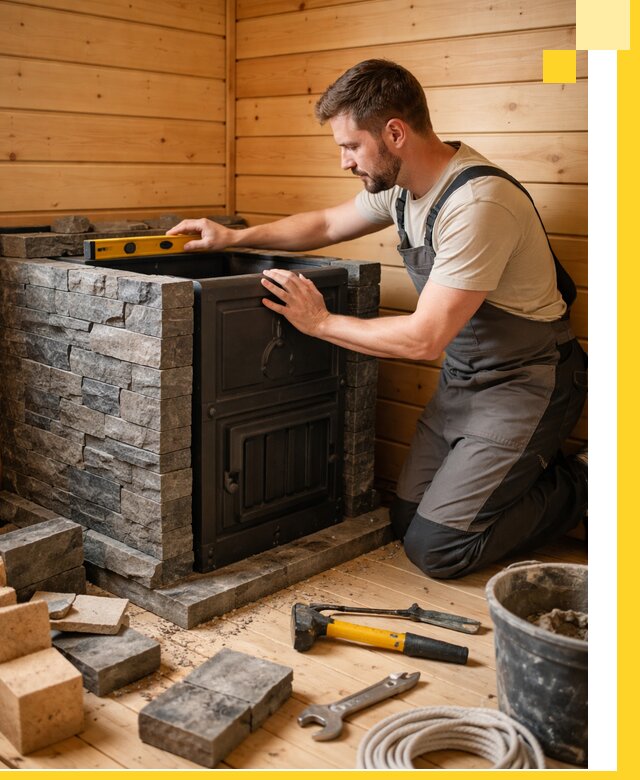 Производство и установка печей для саун под ключ в Щербинке