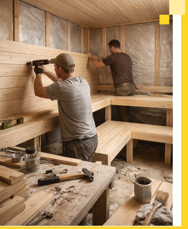 Профессиональная отделка бань и саун под ключ в Щербинке