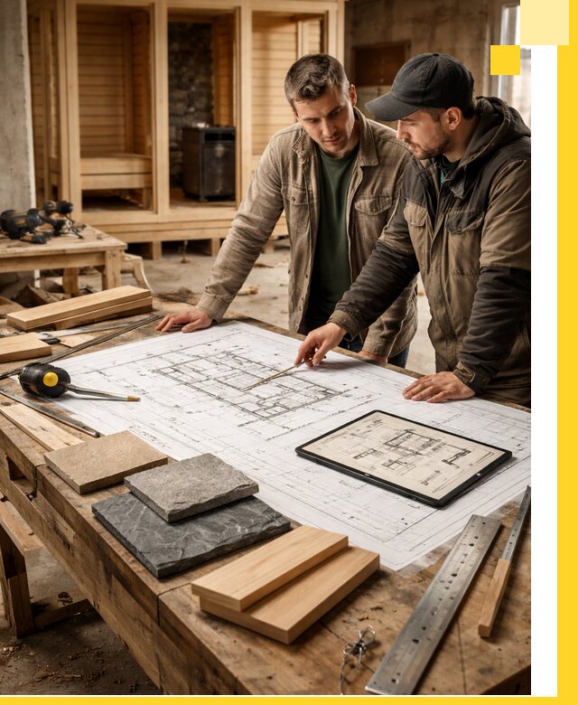 Проекты бань под ключ и планы строительства в Щербинке