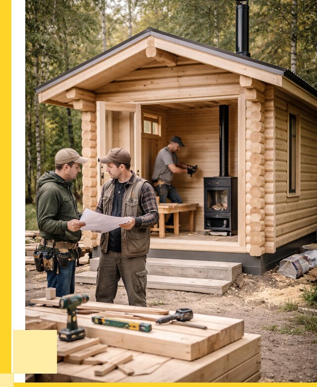 Монтаж бань под ключ в Щербинке — от 203640 р. | ЭриданЩрб