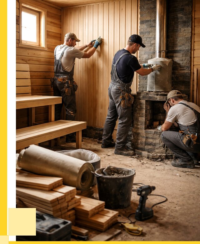 Ремонт бань под ключ в Щербинке от 45819 р. | ЭриданЩрб