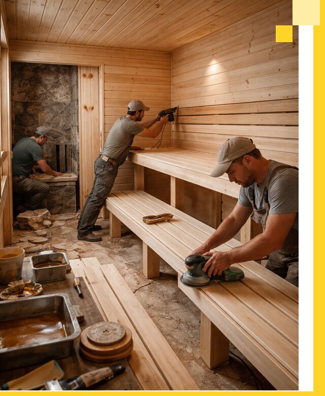 Профессиональная отделка бань в Щербинке под ключ, с гарантией