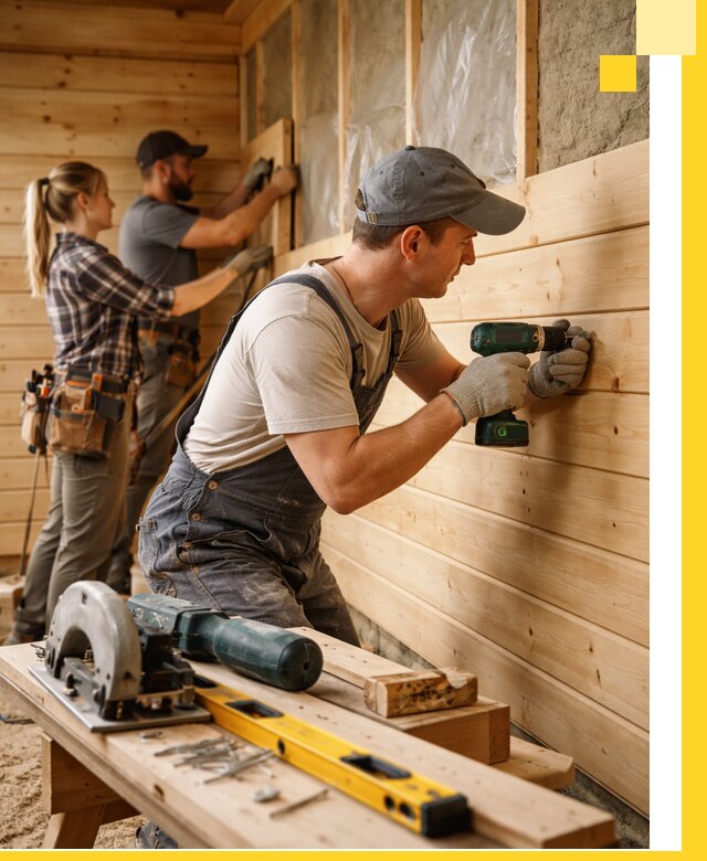 Обшивка бань под ключ в Щербинке: отделка стен и потолков