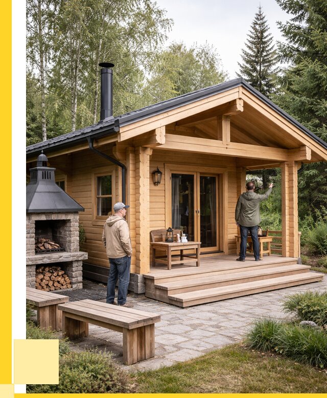 Деревянные бани под ключ в Щербинке от 458190 р. | ЭриданЩрб