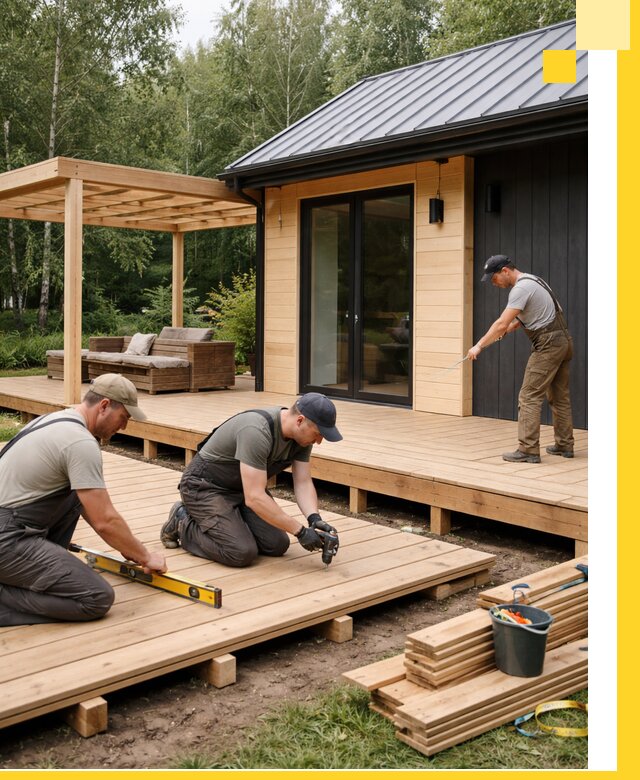 Строительство бань с террасой и бассейном под ключ в Щербинке