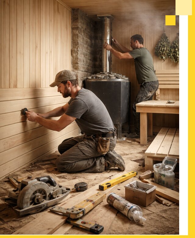 Полное строительство и оснащение парных под ключ в Щербинке