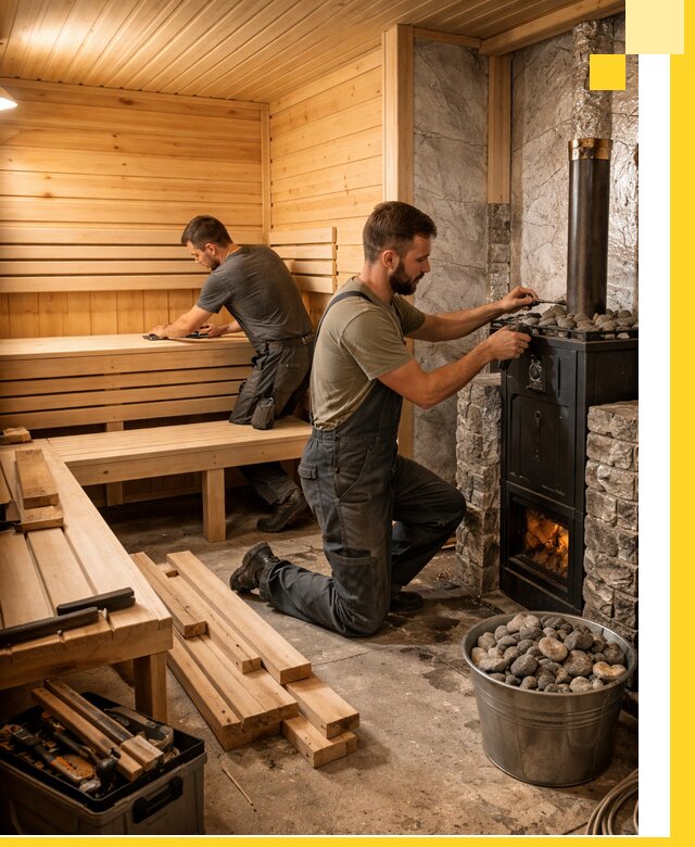 Дизайн и строительство интерьеров бань под ключ в Щербинке