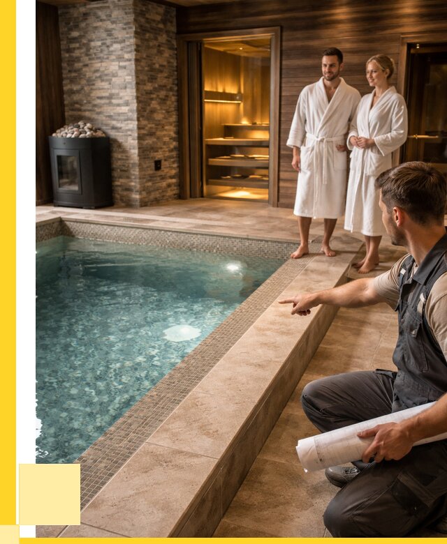 Проект бани с бассейном под ключ в Щербинке от 66183 р. | ЭриданЩрб