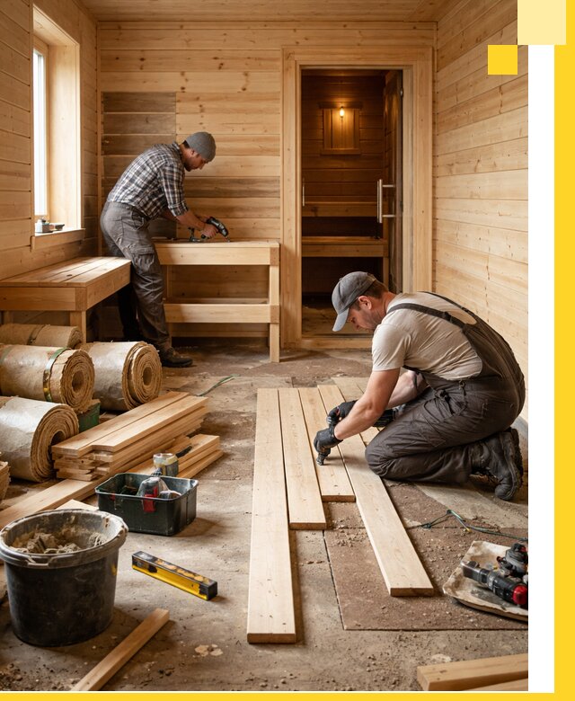 Индивидуальный проект бани с комнатой отдыха под ключ в Щербинке