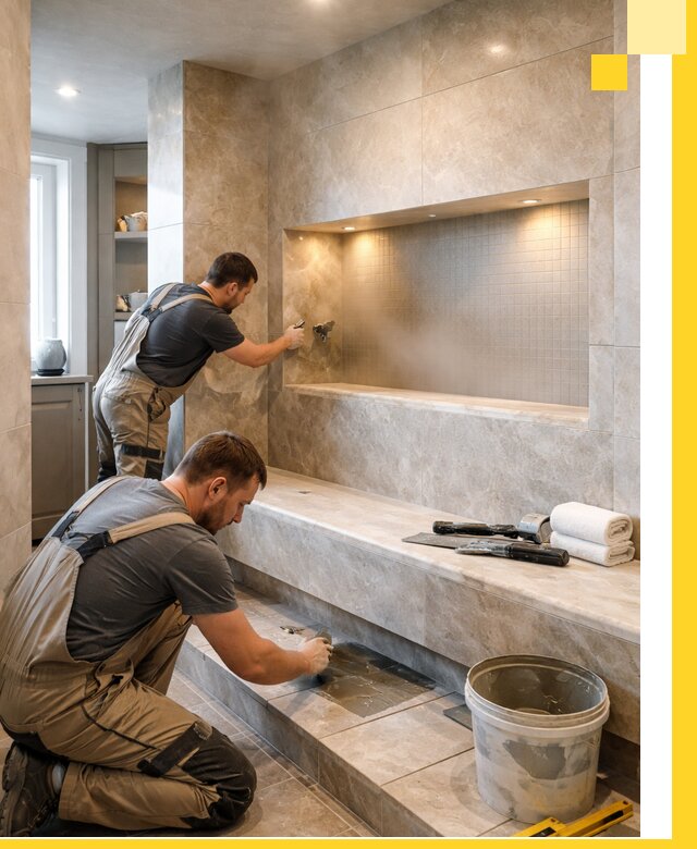 Профессиональное строительство хамама в квартире в Щербинке