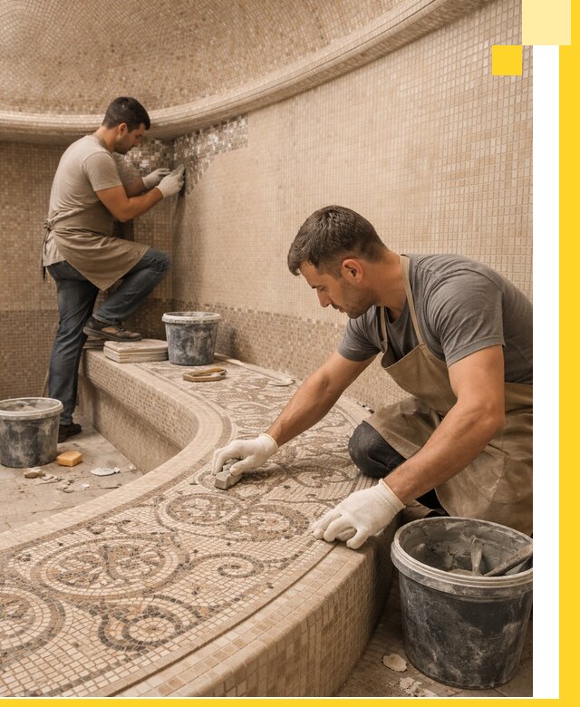 Плитка для хамама в Щербинке, укладка, подбор и поставка