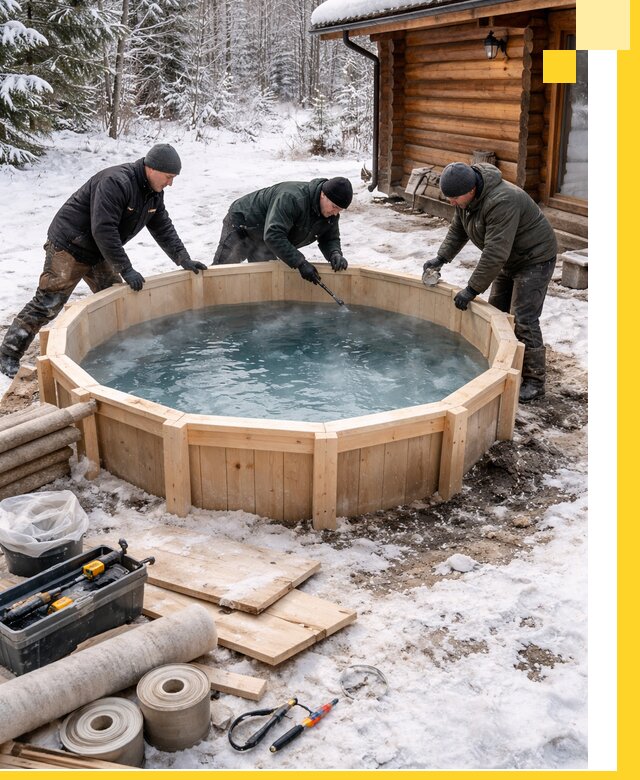 Изготовление и установка ледяных купелей под ключ в Щербинке